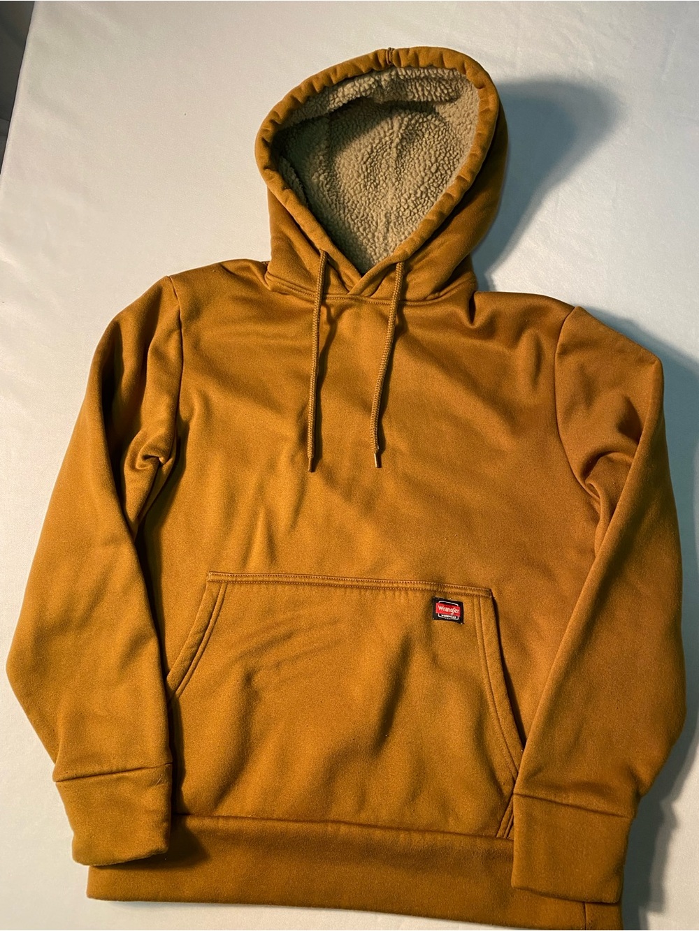 Wrangler Fleece-Lined Hood Pullover Sweatshirt - Brown